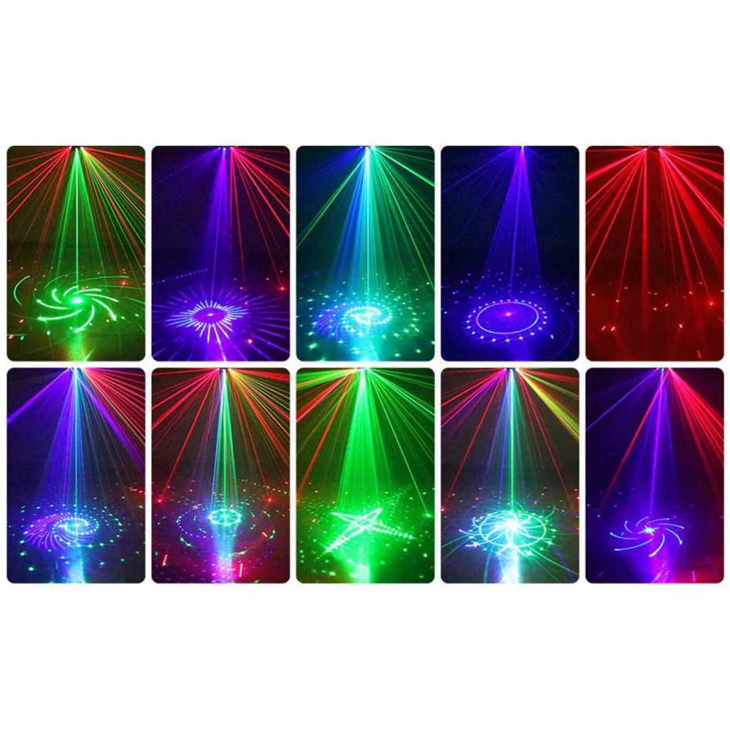 Lampu Sorot Laser Lighting Panggung Disco Beam RGB DMX Sensor Suara