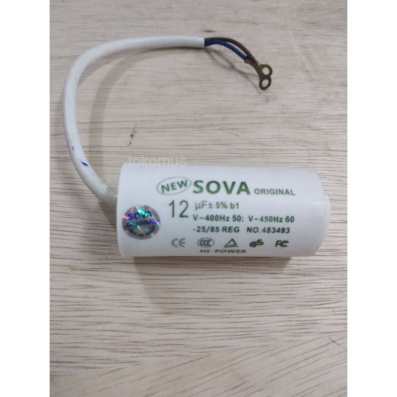 PROMO 12 UF BULAT 12UF /450 V SOVA CAPACITOR / KAPASITOR BULAT / CAPASITOR POMPA AIR