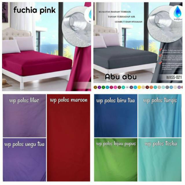 Sprei Waterproof 180x200 - Sprei Bayi & Manula Anti Air / Ompol Waterproof Motif Ulir dan Polos