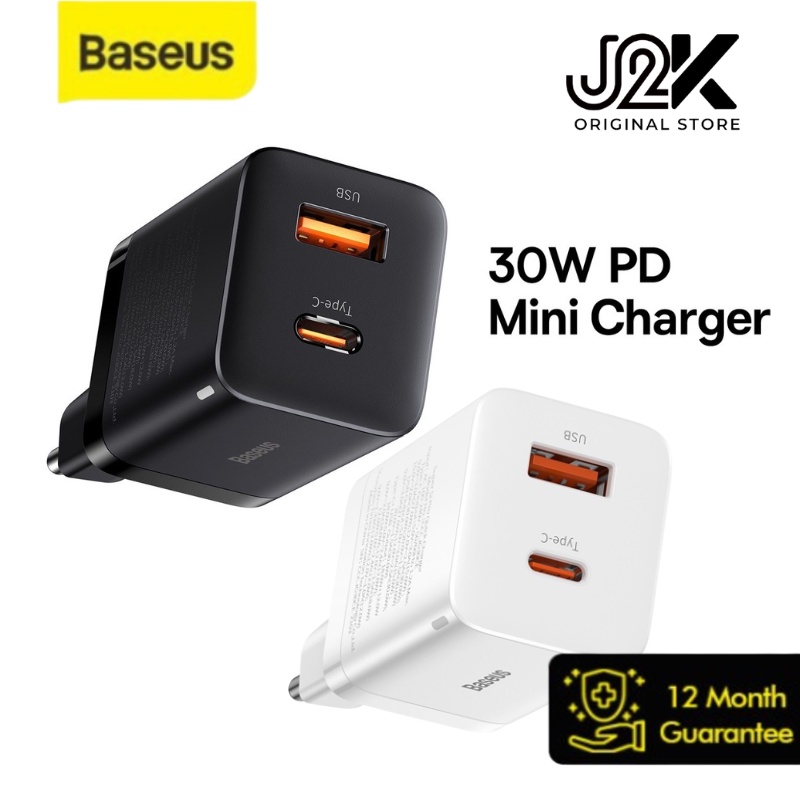 BASEUS Super Si Wall Charger Pro Quick Charger 2 port - C+U 30Watt - CCSUP-E