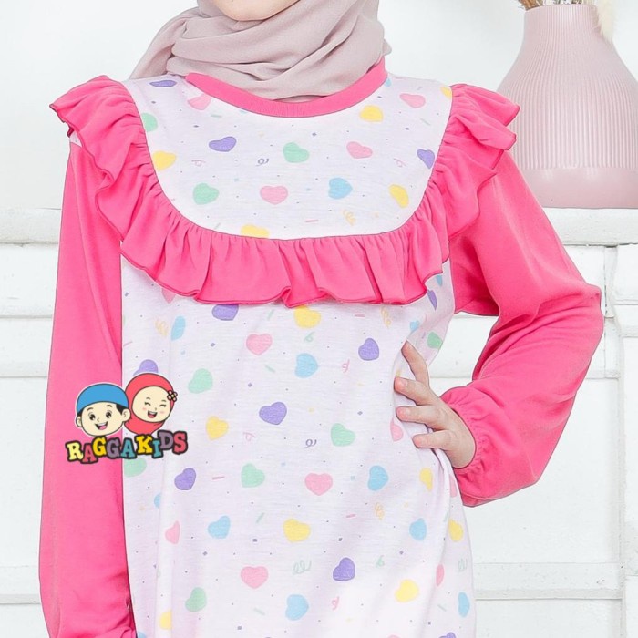 Baju Tunik Anak Perempuan 1 - 13 Tahun Raggakids/Atasan Anak/Kaos Anak - Pink, S