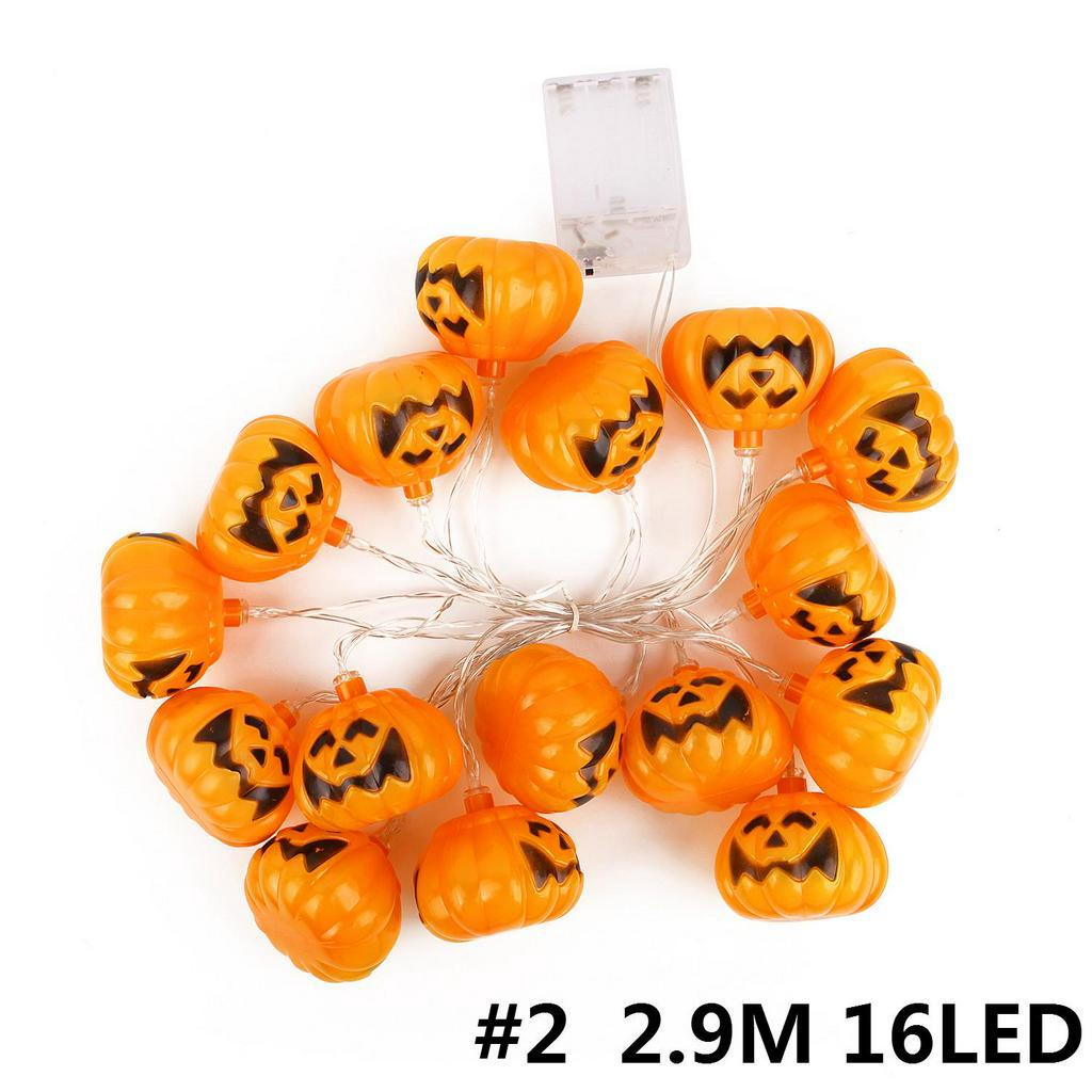 Lampu String Led 1m / 2.9m Bentuk Labu Halloween Tenaga Baterai Untuk Dekorasi Pesta Natal