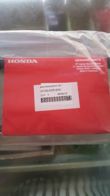 V Belt Set Van Belt Set Ban Penggerak Set Honda Vario 125 FI 23100 KZR BA0