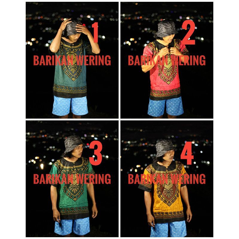 Kaos Dashiki Afrika - Kaos Santai - Kaos Family - Kaos Uje - Unisex