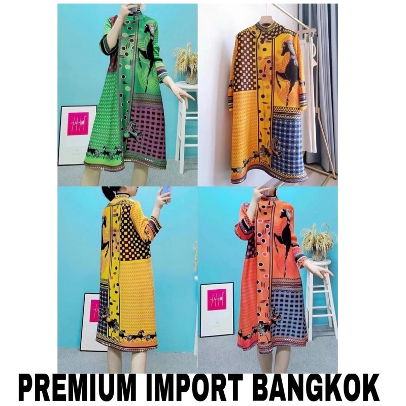 READY DRESS PLISKET NAIK TURUN PREMIUM GRADE (A)