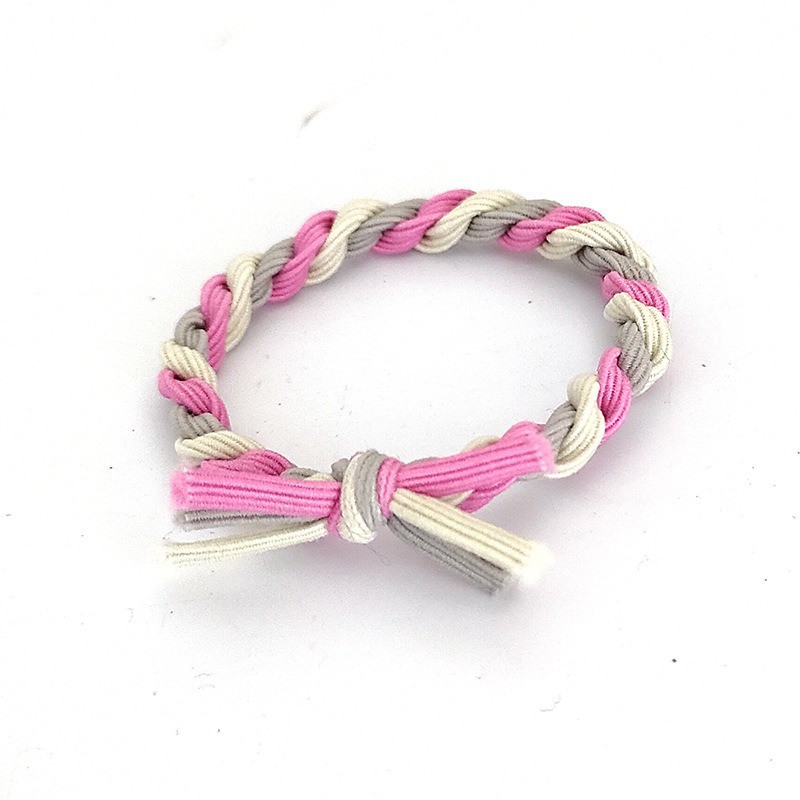 MURMURE.ID | IKAT RAMBUT JALIN POLOS KOREA KARET SIMPLE KUNCIR RAMBUT KEPANG TAMBANG HA106-COMBI PINK