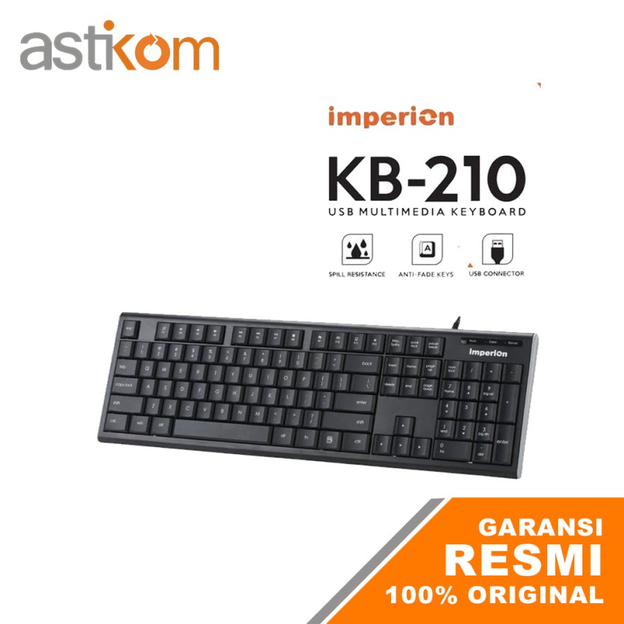 Keyboard USB IMPERION KB210 Keyboard Murah USB Multimedia