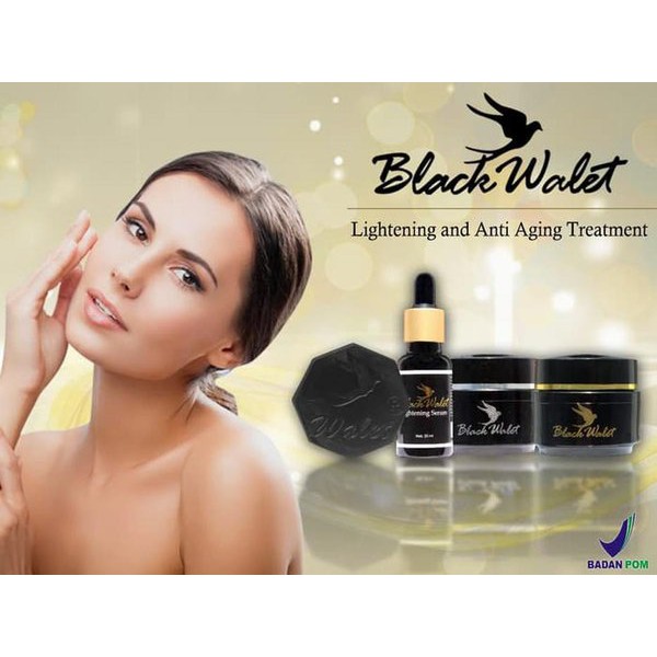 Promo     Paketan Cream Siang Malam Sabun Serum Black Walet BPOM Asli Original Murah     Murah