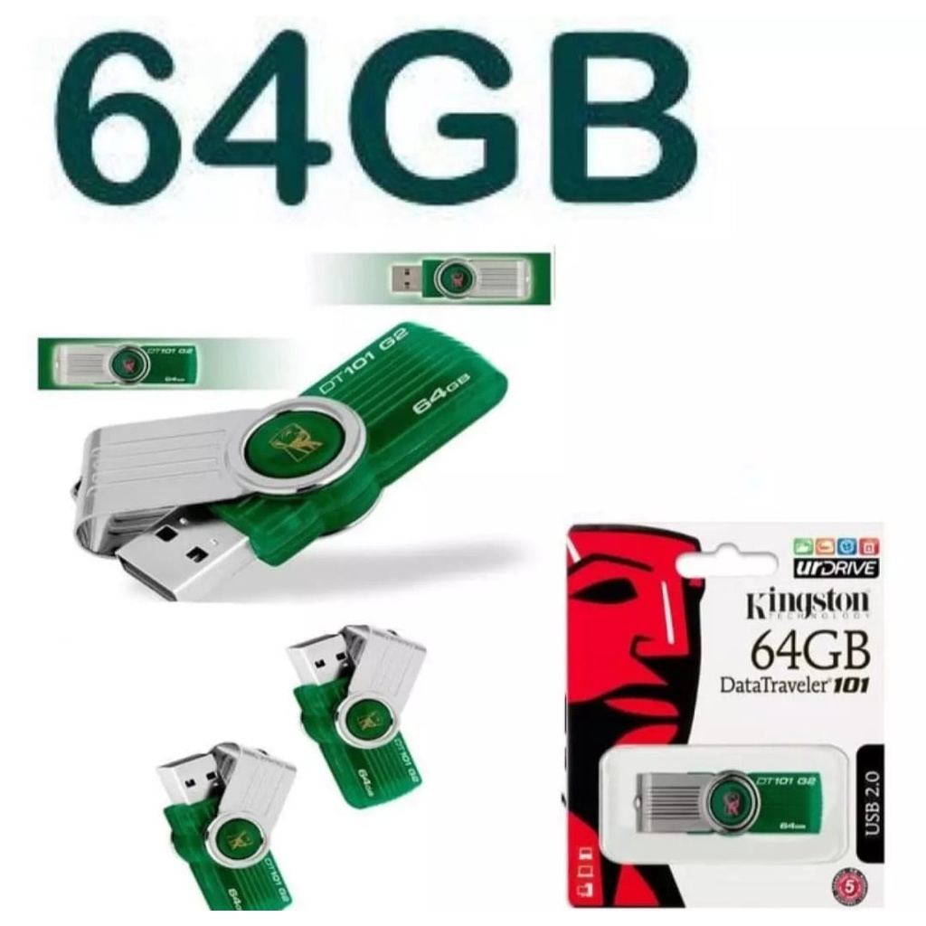 Jual Flashdisk Flash Drive Usb 20 Kingstone 64gb Usb Drive Kingstone Data Traveler Penyimpanan 2186