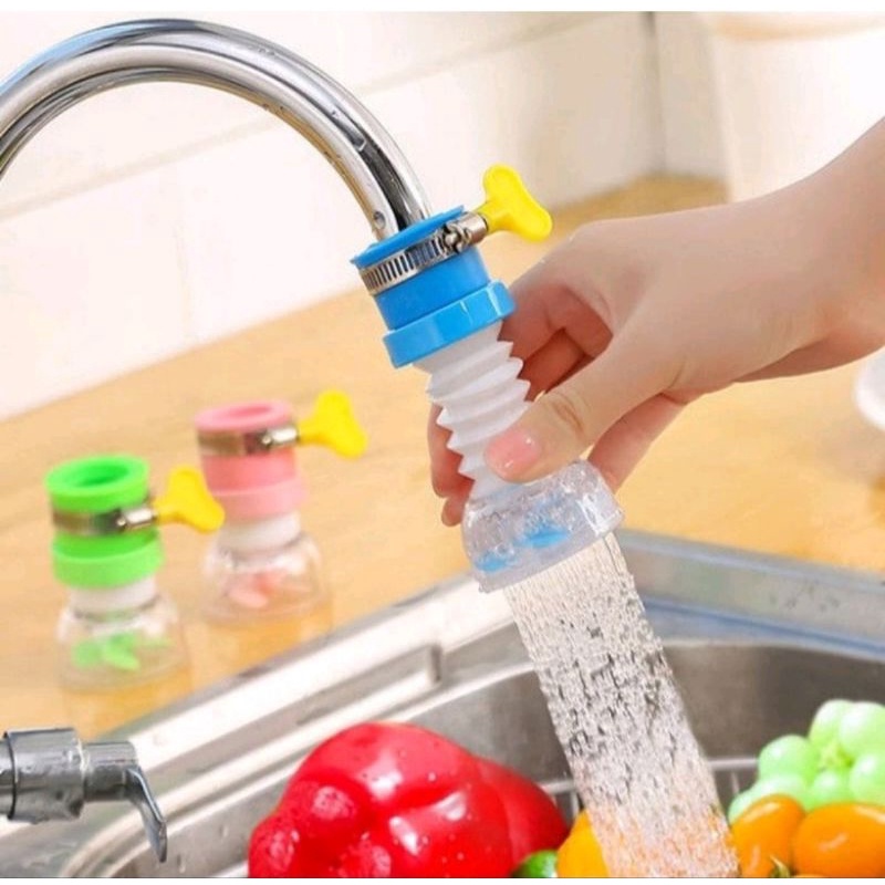 sambungan kran air fleksibel bonus sabun cuci piring |  saringan kran cuci piring