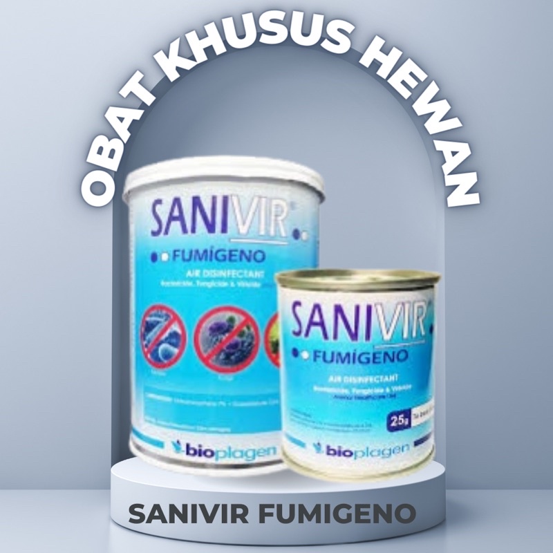 SANIVIR SMOKE FUMIGENO 1 Kg Disinfektan untuk fumigasi yang sangat kuat kombinasi gol.phenol sinteti