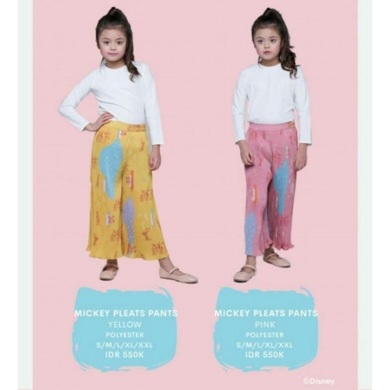 New Mickey Pleats Pants Luna By Ria Miranda x Disney