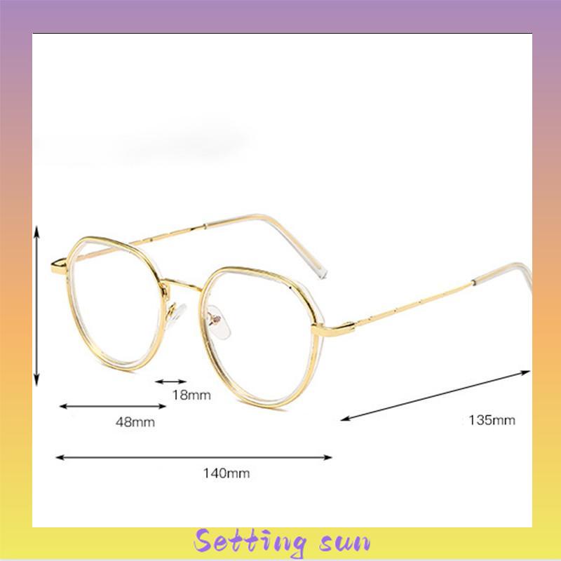 Frame Kacamata Fashion Wanita Anti Radiasi Korean Kaca Mata Radiasi Bulat Eyeglasses TN