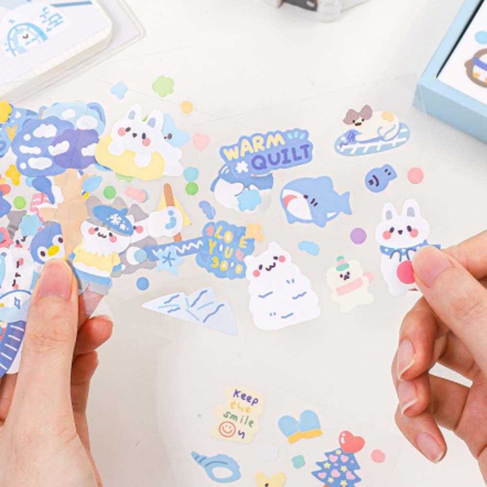 [Elegan] Cat Air Stiker Kreatif DIY Alat Tulis Sekolah Scrapbooking Harian Planner Perekat Decals