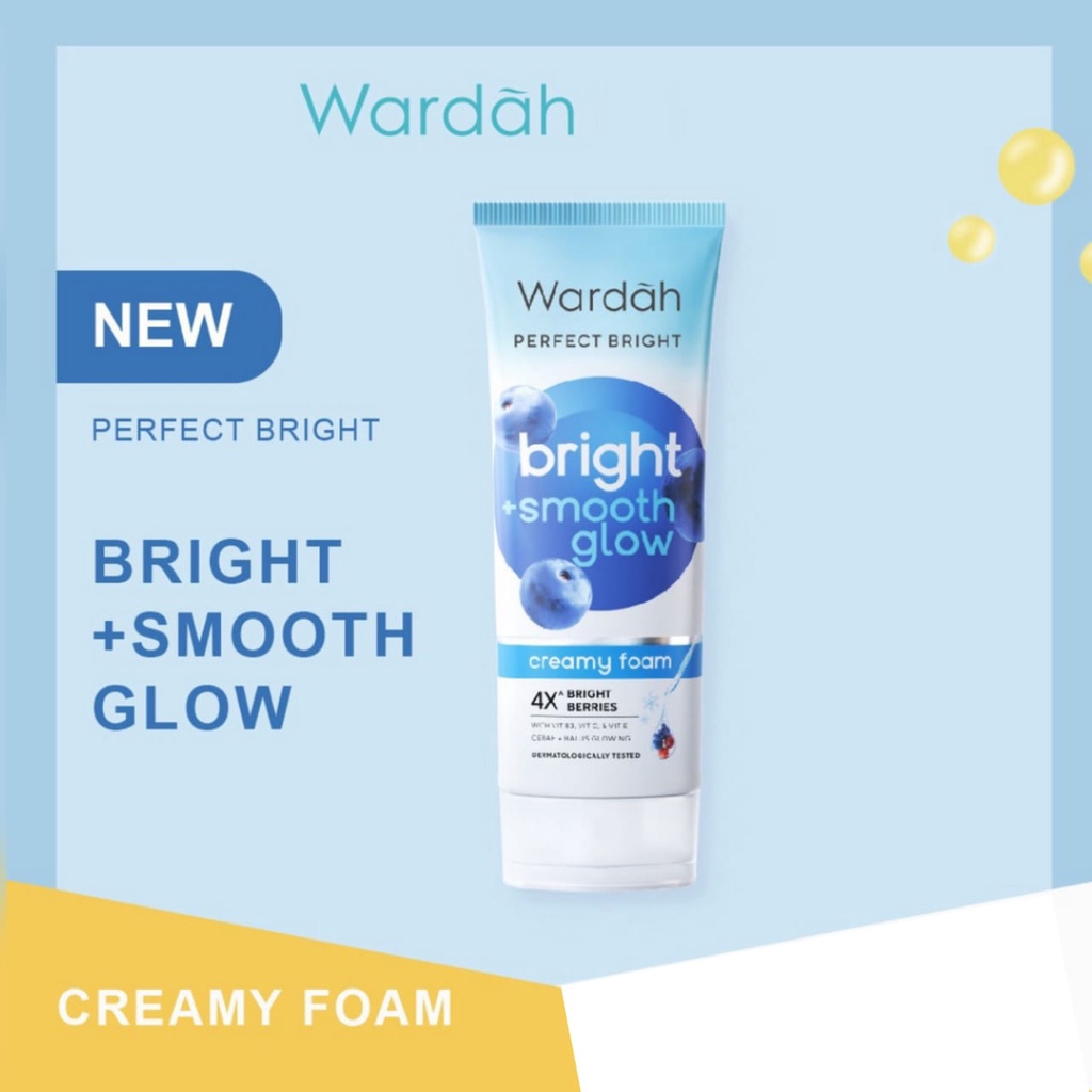 (BISA COD) Wardah Perfect Bright Creamy Foam Brightening Smoothing 60 ml (Ukuran Kecil)