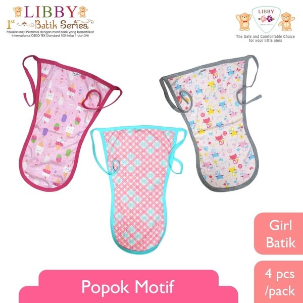 Popok Bayi - 12 Pcs Popok Kain Tali Bayi Libby - Popok Cuci Ulang