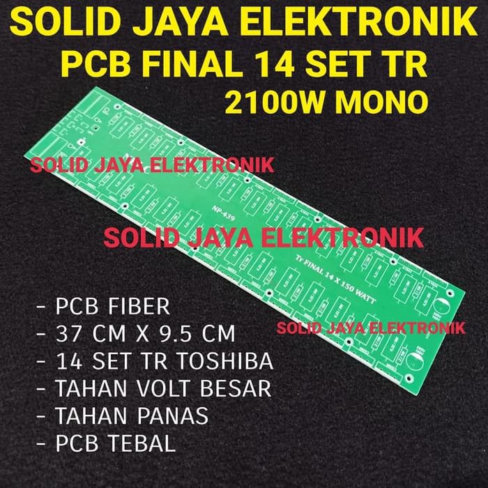 PCB FINAL FIBER TR FINAL 14 TR SET TOSHIBA 1800W TRANSISTOR FINAL TOSHIBA SANKEN DRIVER NELC NP439