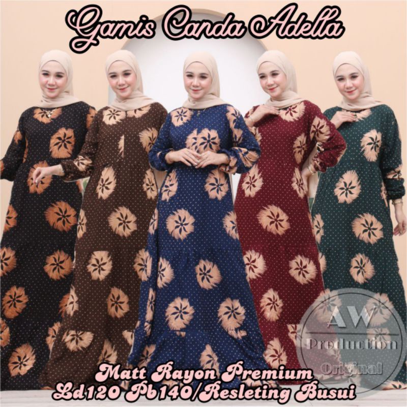 GAMIS RAYON PREMIUM MODEL SUSUN JUMBO LD120 BUSUI HOMEYDRESS MUSLIM KEKINIAN TERMURAH