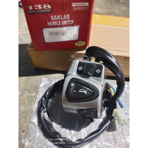 Set Saklar Lampu Holder Kiri Sakelar Left Switch Handle Scoopy Karbu