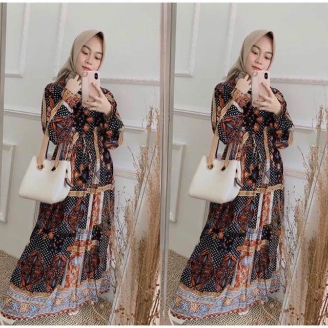 Deli Etnik Maxi / Gamis Etnik / Gamis Muslim