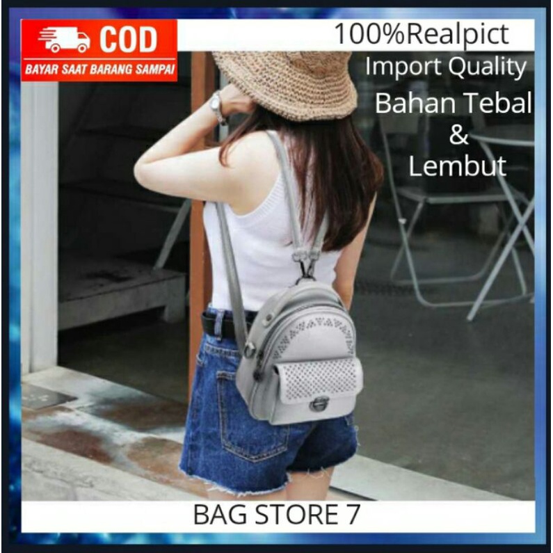 TAS RANSEL FASHION BACKPACK WANITA CEWEK PEREMPUAN REMAJA CANTIK KEREN ORI MULTIFUNGSI MODIS GAYA OR