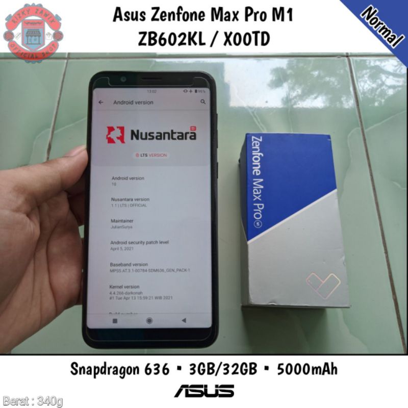 Asus Zenfone Max Pro M1 3GB/32GB Normal Snapdragon 636 ZB602KL X00TD 3/32 Baterai 5000mAh LogOn 4G