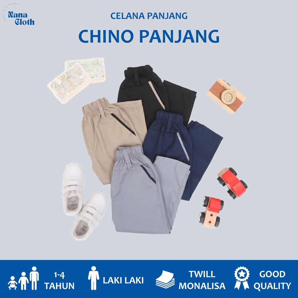 Celana Panjang Chino Anak Umur 1-4 Tahun Celana Chino Anak Laki Laki Perempuan Celana Panjang Anak C