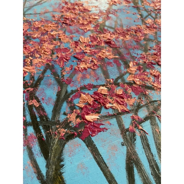 lukisan cat minyak / pajangan dinding / frame kanvas