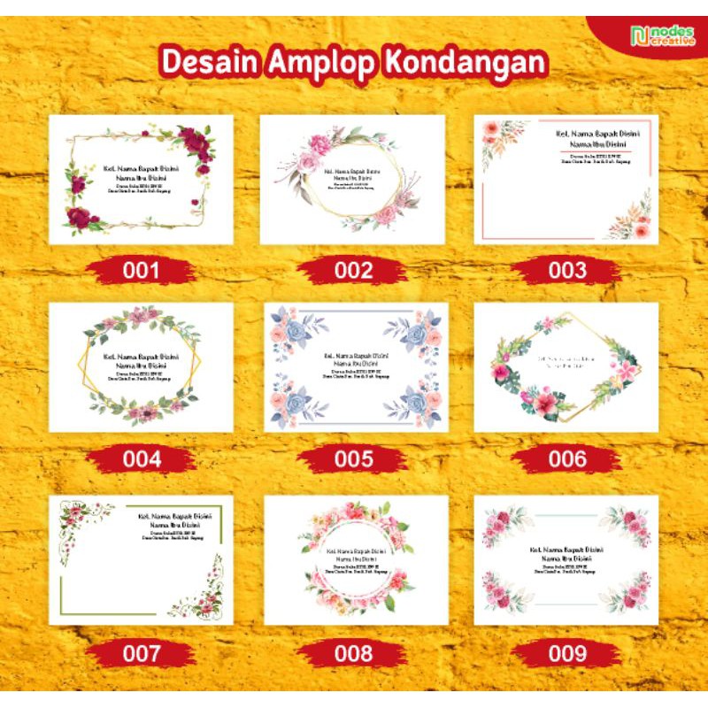 AMPLOP KONDANGAN CUSTOM NAMA SENDIRI
