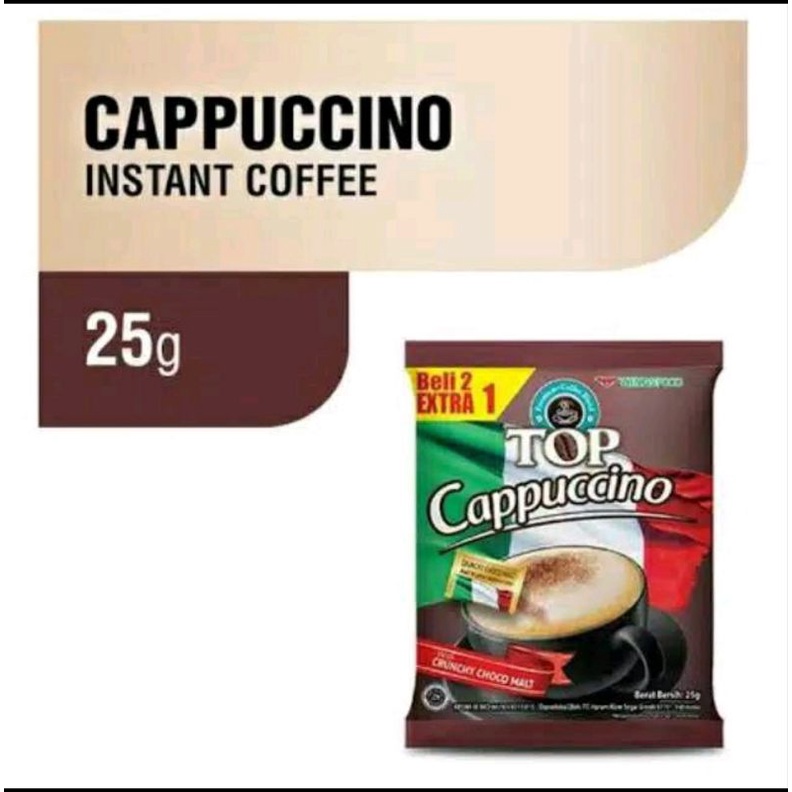 

TOP KOPI CAPPUCINO isi 15 SACHET (25 gram)