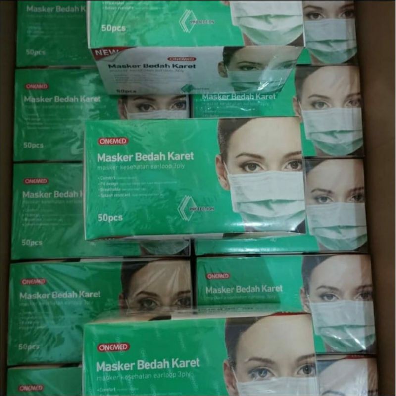 masker onemed medis earloop isi 50 pcs