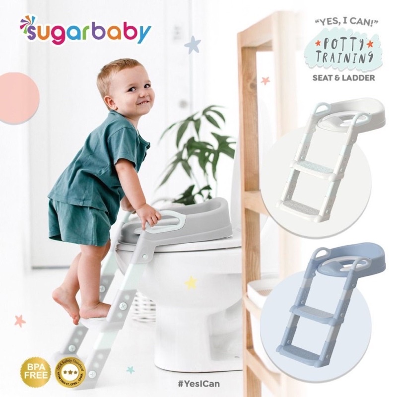 SugarBaby Potty Training Seat &amp; Ladder Sugar Baby Potty Ladder - Toilet Set Anak Pispot Anak Dudukan Toilet Anak