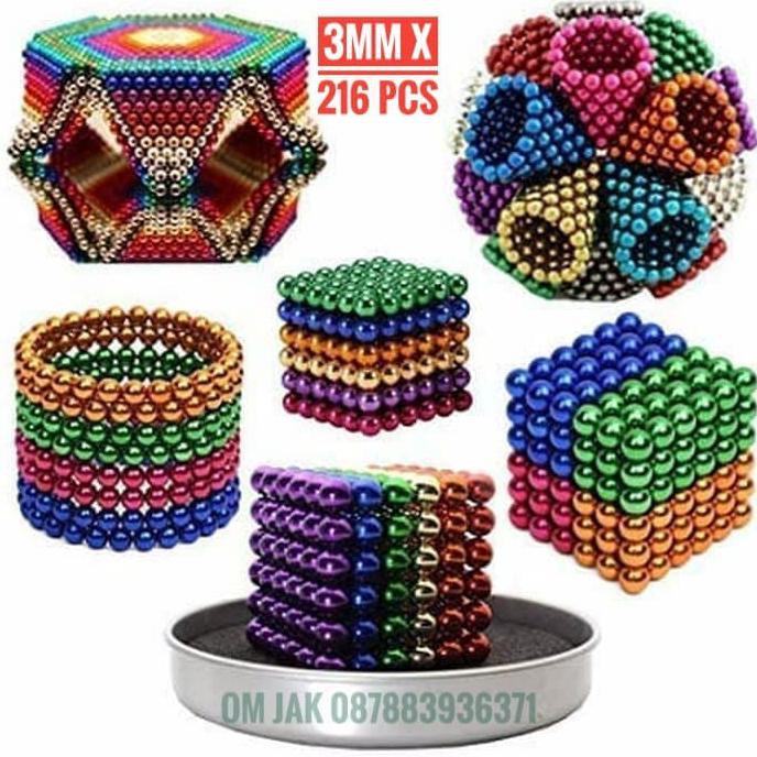 Bola magnet warna / Magnetic Ball / magnet ball 216pcs 3mm