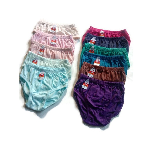 3 Pcs Cd Wanita Dewasa M / L / XL / 3L / 4L, Celana Dalam Wanita , Cd Katun Muda Mix Tua