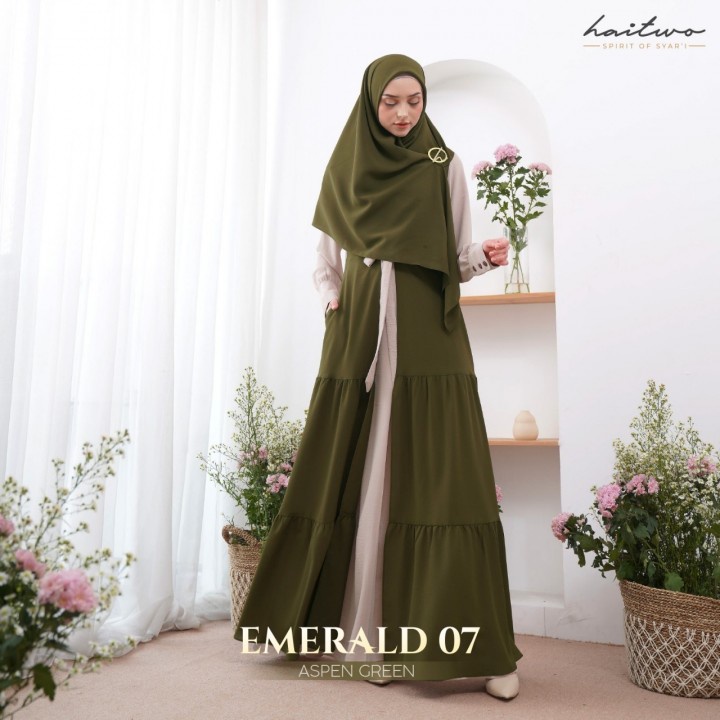 HAITWO EMERALD 007 GAMIS SET JILBAB