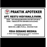 

akrilik papan praktik apoteker uk 80x60 plus baut , acrylic