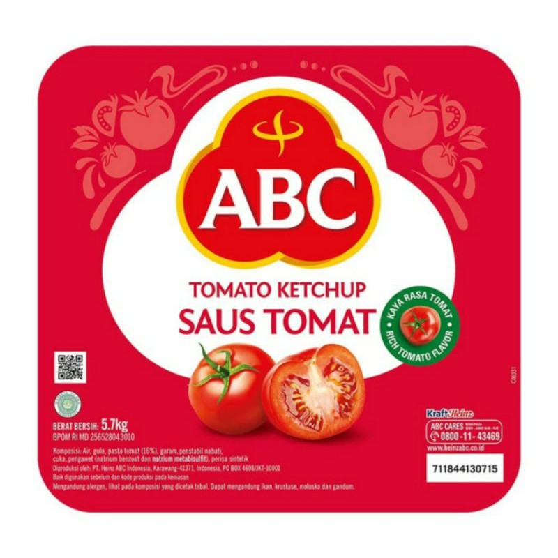 Saos Tomat ABC kemasan 5.7kg / 6 kg Jerigen