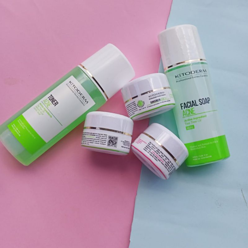 kitoderm paket acne jerawat perawatan jerawat kitoderm acne original