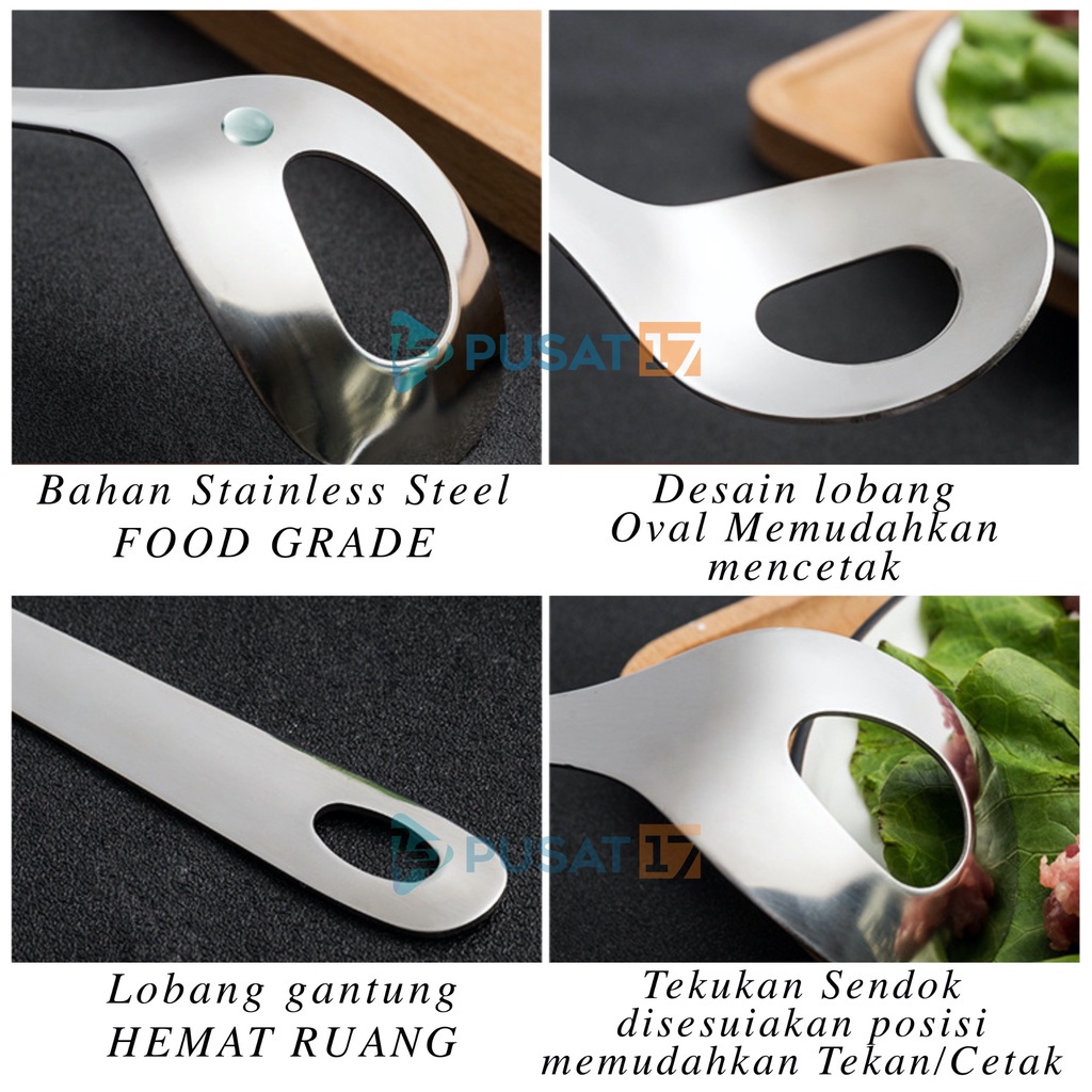 SENDOK CETAKAN BAKSO STAINLESS STEEL ANTI LENGKET