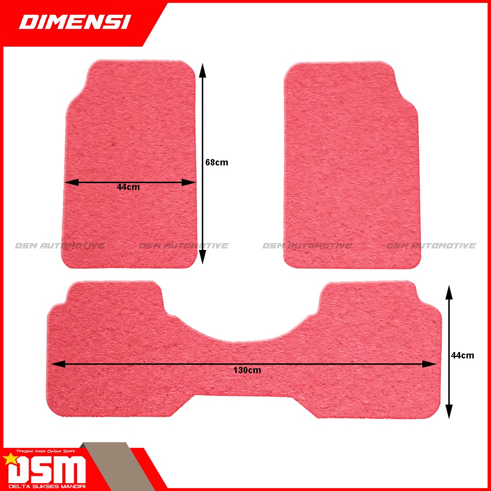 Karpet Mobil Mie Universal - 2 Baris / Karpet Coil Mat Aksesoris Mobil / DSM