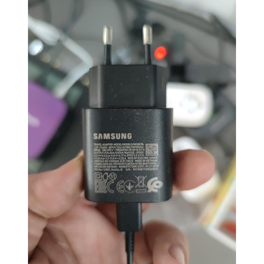 Charger Samsung PD Qualcom 3.0 25watt S20 S21 Note 10 20 super fast charging