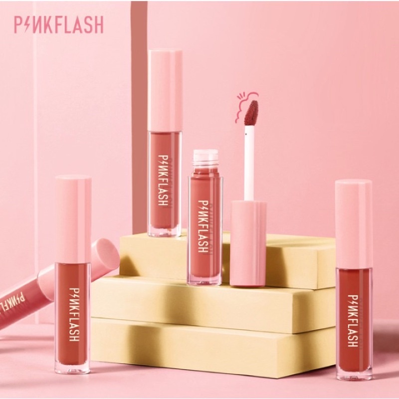 Pink flash Lipmatte - ORI 100% pinkflash lip waterproof lips matte lipstick lipstik mate