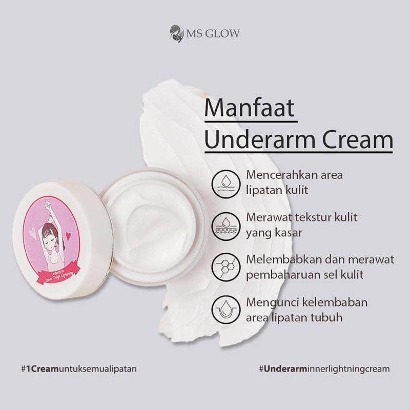 Ms Glow Underam Krim Ketiak dan Lipatan