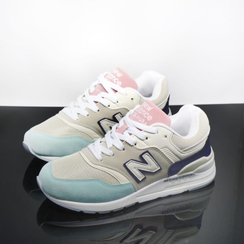 Sepatu Sneakers Nb 997 Miu Grey Blue Pink