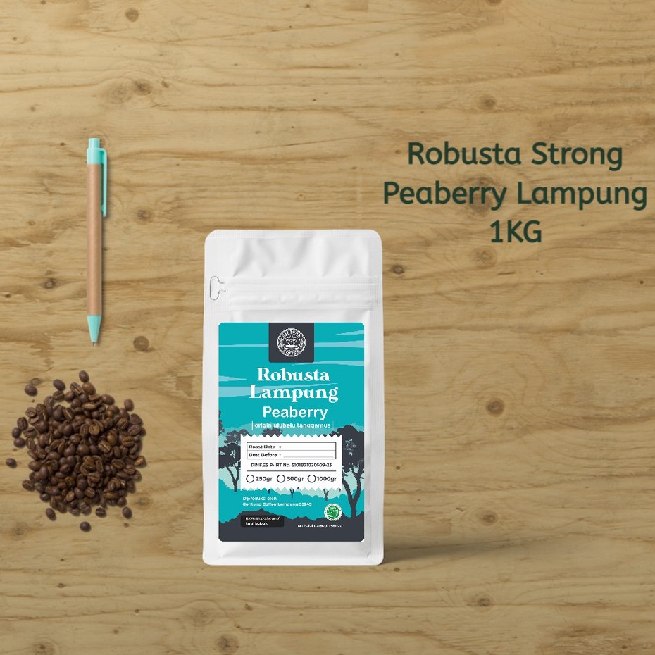 

Kopi STRONG RoastedBeans Bubuk Robusta Lampung Peaberry Lanang 1kg