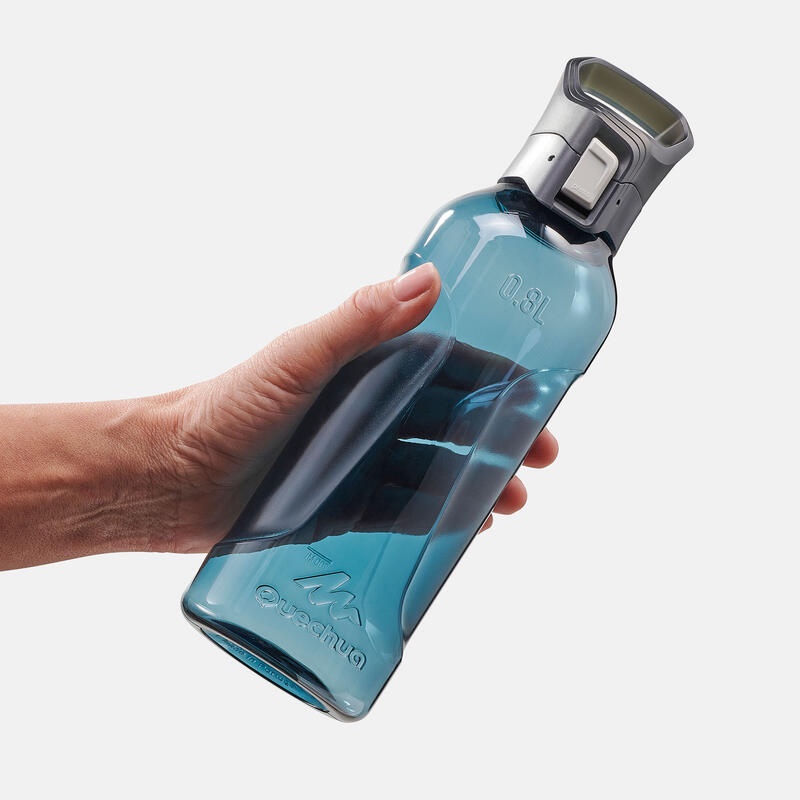 Decathlon QUECHUA Quick-open (Tritan) plastic Hiking flask MH500 - 0.8 litre - Blue - 8640644