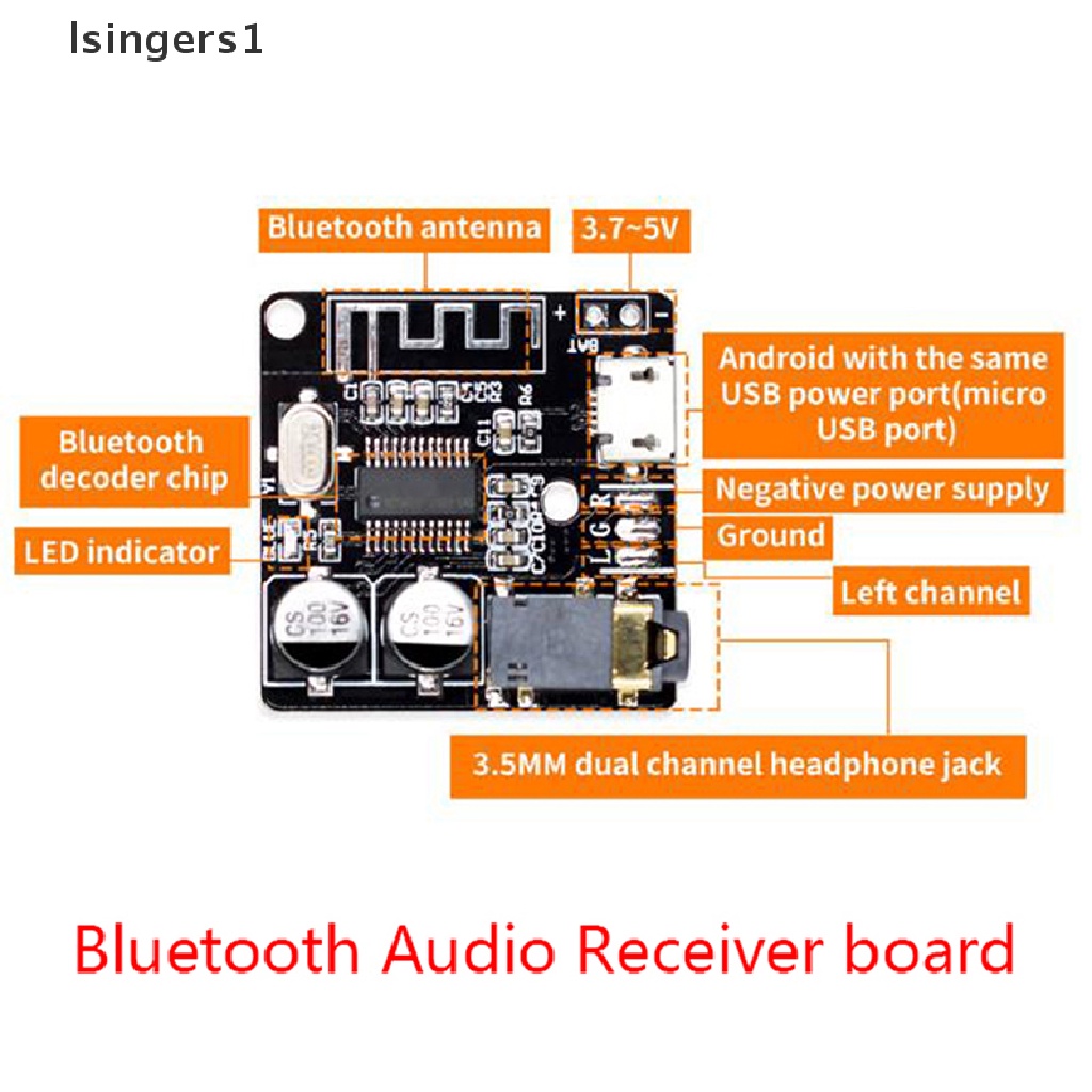 (lsingers1) Vhm-314 Papan receiver audio bluetooth 4.1 mp3 lossless