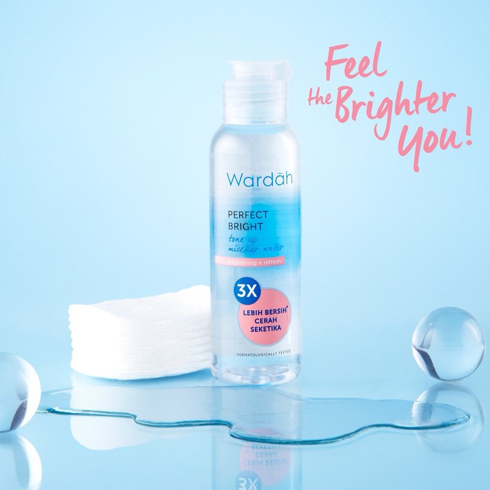 (NEW PACKAGING) WARDAH PERFECT BRIGHT TONE UP MICELLAR WATER - 100ML