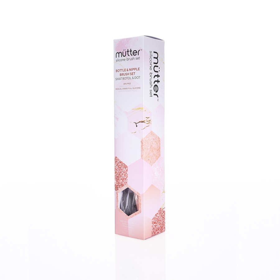 MUTTER 3 in 1 Sikat Botol Bayi Silikon Bottle Nipple Silicone Brush