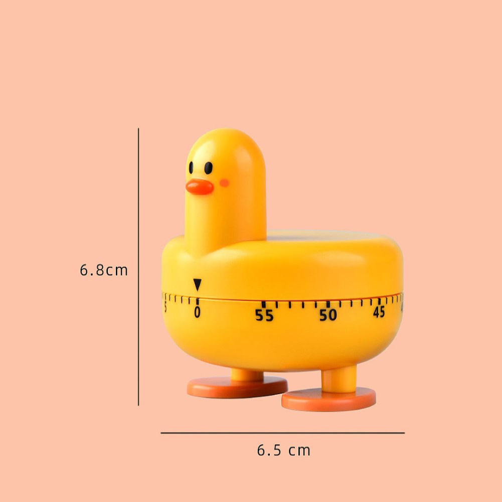 Cute Duckling Desktop Learning Timer Cartoon Rotating Mechanical Timer Kitchen Baking Timing Reminder OW